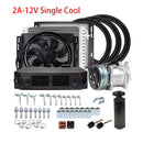 Universal Automotive 12V 24V A/C Air Conditioning Kit for Truck Minibus Van Tractor Digger RV Excavator AC Air Conditioner