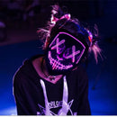Halloween Horror-Masken LED Gesichtsleuchtmaske Gruselige Scream Leuchtmaske für Karneval Halloween Kostüme für Männer Leuchtet im Dunkeln