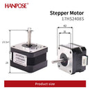 HANPOSE Nema17 stepper motor, torque 78 oz-in (52 N-cm), current 1.8 A. Models 17HS8401 17HS 2408 17HS3401S 17HS4401S 17HS6401S