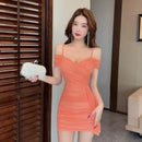 Bodycon Mesh Woman Dress Sexy Coquette Mini Short Sundress Sleeve Dresses for Women Corset Slip Tight Elegant Luxury Trendy Y2k