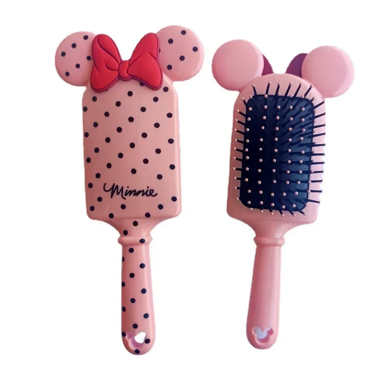 Cartoon Anime Figures Disney Stitch Air Cushion Massage Combs Minnie Mouse Children Comb Hair Brush Hairdressing Tool Kids Gift