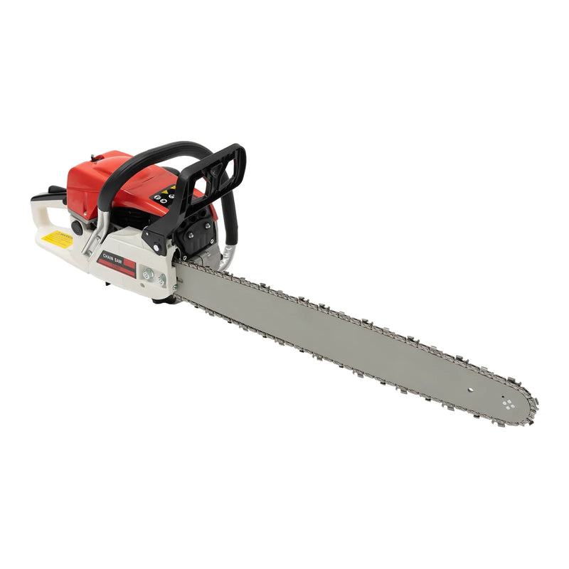 22 inch 52cc Gasoline Chainsaw Single Cylinder Air-cooled 2-Stroke Chainsaw Cutting Wood Gas Sawing 7500rpm for Cutting Wood