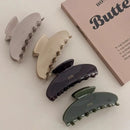 1pc Korean ins autumn/winter Maillard hair clip gold label chocolate brown hair clip shark clip large