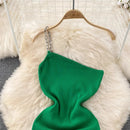 The Asymmetry Knit Silhouette | Sculpted One-Shoulder Dress