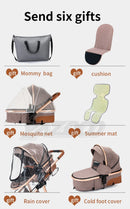 Newest Baby Stroller 3 in1 Multifunctional Stroller Easy Folding Travel Portable Baby Carriage Safety Seat EU Standard