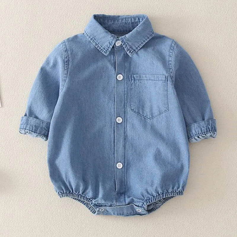 Baby Boys Girls Clothing Brother And Sister Clothes Infant Boys Girls Jumpsuit Long Sleeved Denim Spring Autumn Toddler Romper