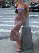 The Meridian Line | Colour-Block Halter Maxi Dress