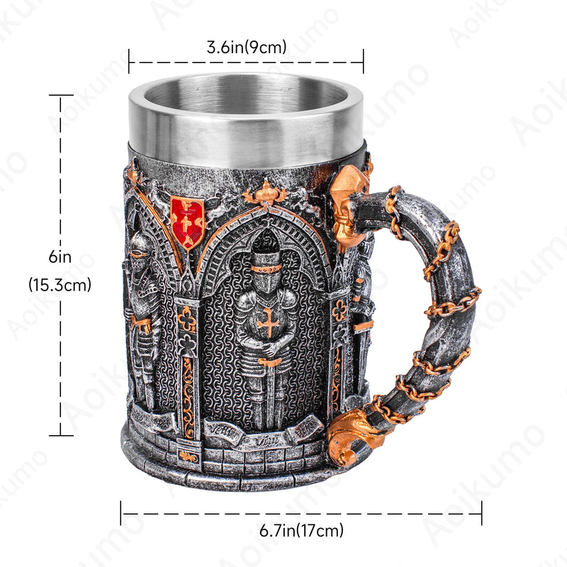 The Vow English Armoured Knight Latin Oath Tankard Cup This Knight Tankard Is Perfect for Any Medieval Enthusiast Expertly