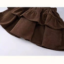 2025 Autumn and Winter New Girls Corduroy Skirt Children Trendy Cake Skirt Pleated Skirt with Safety Pants