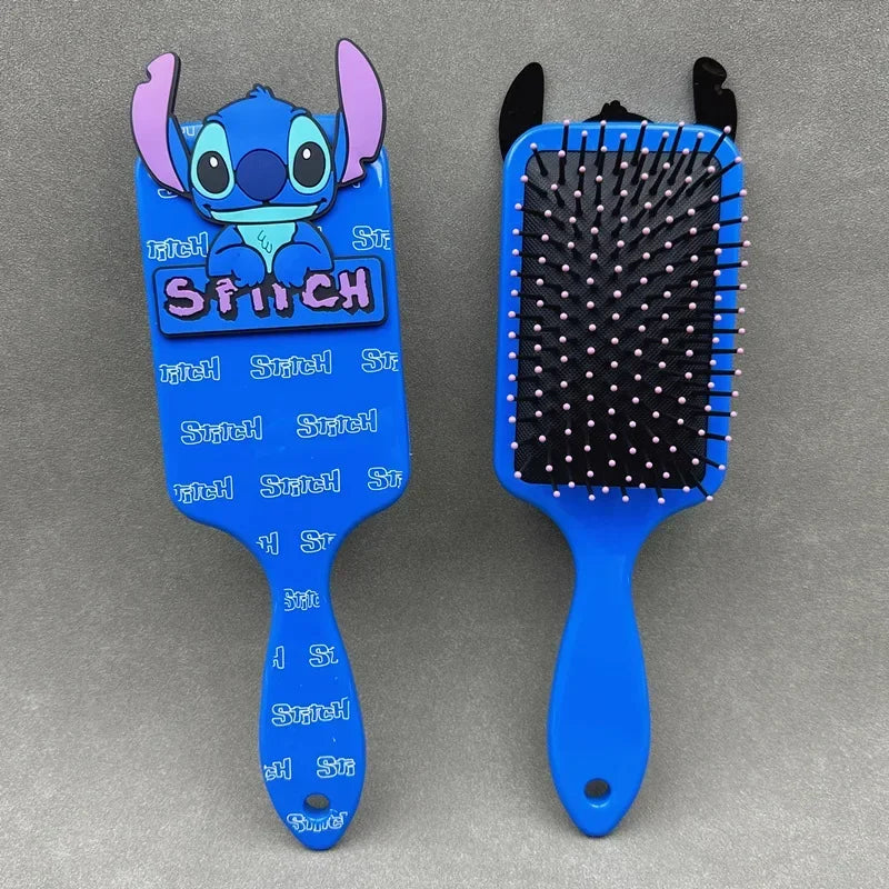 Miniso Disney Anime Lilo Stitch Combs Cartoon Stitch Mickey Minnie Mouse Air Cushion Massage Combs Children Girls Comb Hair Brus