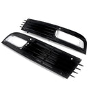 For Audi A8 D3 2008-2010 Gloss Black Front Bumper Grille Fog Light Grilel Cover