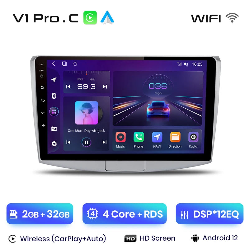 Junsun V1 AI Voice Wireless CarPlay Android Auto Radio for VW Passat B6 B7 CC 2010 - 2015 4G Car Multimedia GPS 2din autoradio