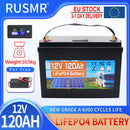 12V 24V 60AH 120Ah 200Ah 300AH LiFePO4 Battery Built-in BMS Lithium Iron Phosphate Cells For RV Campers Golf Cart Solar Storage
