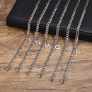 Vnox A-Z Initial Bracelets for Men Women, Never Fade Silver Color Stainless Steel Cuban Chain Bracelet with 26 Letter Alphabet