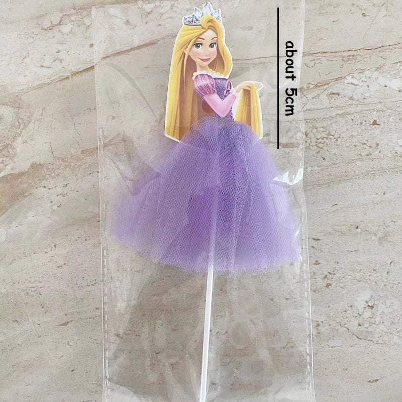 Disney Princess Cake Decoration Frozen Cake Cupcake Toppers Cake Flag for Baby Shower Happy Birthday Supplies Party Cake Decor