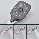 White Bathroom Shower Faucet with Digital Display 4 Function Wall Mount Hot Cold Water Tap Piano Bathroom Shower System