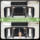 Dual Zone Hot Air Fryer, 23 L Hot Airfryer, XXL Oven 2200 W with LED Touch Screen, 15 Programmes, with Recipe Book