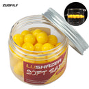 50pcs/bottle Corn Carp Floating Soft Fishing Lures 8 10 14mm Artificial Smell Round Baits Buoyancy Ball TPR Lure Chub Swimbait