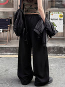 Women's Street Style Casual Sweatpants with  Punk Style Patterns New Arrivals for Spring Fleece Loose Fit Streetwear Oversized