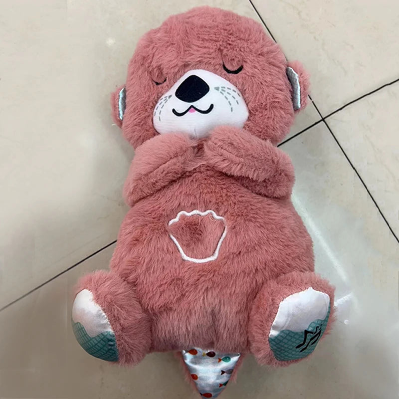 Kids Bear Teddy Playmate Otter Plush Doll Toy Music Companion Sound Light Doll Toy Adult Birthday Christmas Gift