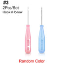 Handmade Steel Stitcher Sewing Awl Shoes Bags Hole Hook DIY Leather Tool Plastic Handle Cone Needle Shoe Repair Needles