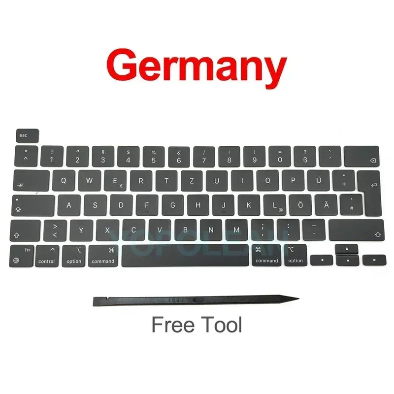 New Laptop A2338 Keycap Keys key Cap Keyboard Russian RU US UK French Spain Germany Italy For Macbook Pro Retina 13" M1 M2