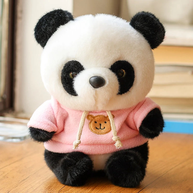 25CM Cute Panda Plush Toy Chinese National Treasure Chuanhoodie Sweater Doll Festival Gifts For Children's Birthday Gifts