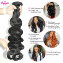 Human Hair Bundles With 5x5 Closure Brazilian Body Wave Bundles With Closure 4x4 Human Hair Weave Extensions 3/4 Bundles Remy