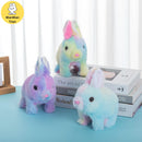 Electric Toy Puppy Rabbit Holiday Gift Can Walk and Wag Tail Children's Men's and Women's Plush Toy Christmas Easter New Year