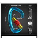 1/2PCS Climbing Rappelling Gear 25KN D-shape Professional Carabiner Screw Locking Gate Carabiner Quick Equipment Outdoor Tools