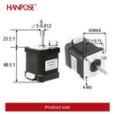 HANPOSE Nema17 stepper motor, torque 78 oz-in (52 N-cm), current 1.8 A. Models 17HS8401 17HS 2408 17HS3401S 17HS4401S 17HS6401S