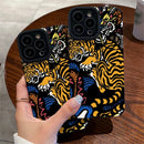 Cool Color Tiger Dragon Pattern Phone Case For iPhone 15 14 13 12 11 Pro Max MiNi X S XR 7 8 Plus Soft Shockproof Bumper Cover