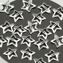 50pcs Silvery BB Clip Cute Star Shape Hair Clip Women Simple Metal Snap Clip Headdress Hair Jewelry Accessories