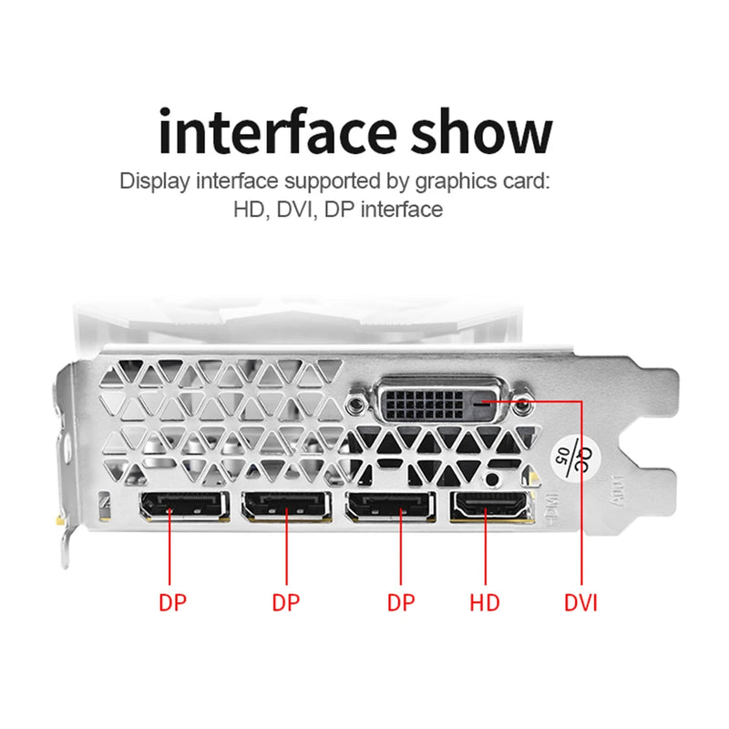 RX580 8/4/2/1GB Graphics Card 1257/1340MHz GDDR5 Radiator Tube GPU Display Card Mining Placa Graphics Card for Computer PC Game