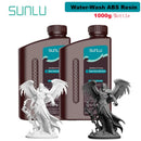 SUNLU 2KG Water Washable / Water Washable ABS Resin Resin 1000G/Bottle 405nm Rapid UV-Curing Photopolymer Resin For LCD 3D Print