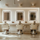 LUVODI Luxury Crystal Clear LED Bathroom Mirror IP65 Waterproof Dimming Makeup Dressing Mirror with Double Lights