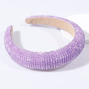 Full Crystal Luxury Hair Accessories Hairbands Sparkly Padded Rhinestones Headbands Headdress Black White Pink Women Headband