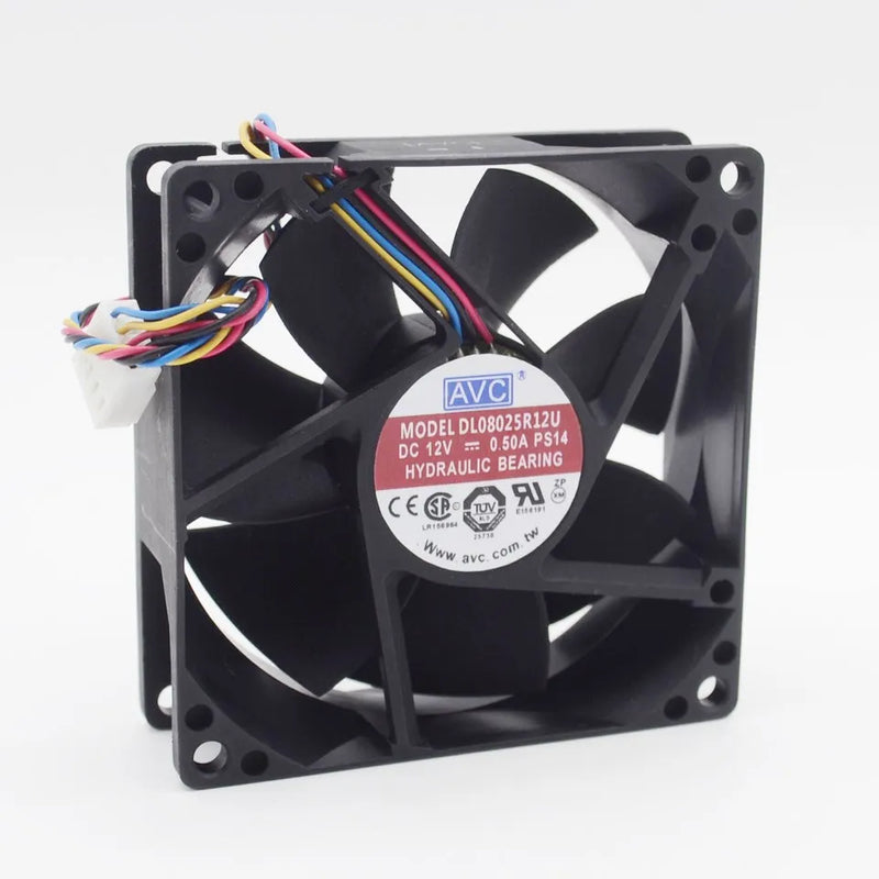 New 8025 8CM Wind Capacity 12V 0.5A DL08025R12U PWM Fan Speed Control 80*80*25MM