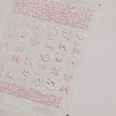 Exquisite Pink Lace Nail Art Stickers 5D Relief Lace Series Nails 3D Decoration Decals DIY Adhesive Manicure Accessories Sticker