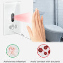 110V 220V 10A Smart Wall Light Switch Hand Sweep Sensor Glass Screen Panel without Touch EU US IR Infrared Lights Sensor Switch