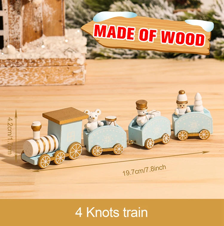 Wooden/Plastic Train Christmas Ornament Merry Christmas Decoration For Home 2024 Xmas Gifts Noel Natal Navidad New Year 2025