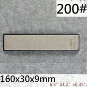 Widened diamond sharpening stone compatible with fixed-angle sharpener for kitchen knives and outdoor tools, portable sharpening