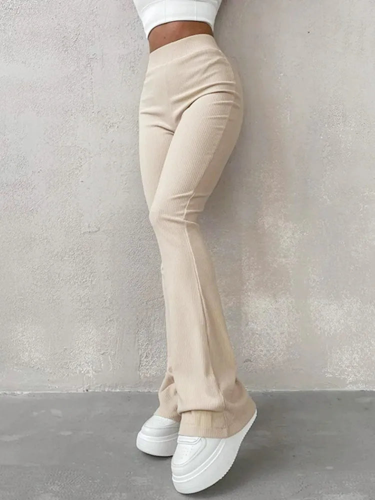 Solid Slim Fit Streetwear Women Pants High Waist Y2k Clothes Pantalones Aesthetic Fashion Trousers Full Length Roupas Femininas