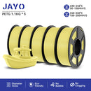 JAYO petg 3d printer filaments PETG 5Rolls 1.75mm Mixed Color Bubble Free FDM 3D Printer Material for 3d pen refill 1.1kg/1rolls