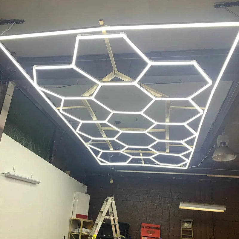 Garage Light Hexagon Led Lights Lamp Highly Efficient Honeycomb LED Light Customized for Barber Ceiling Lighting Workshop