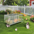Heavy Duty Stainless Steel Chicken Coop Duck Rabbit Hen House with Dense Net Dog Cage with Waterproof Cover Yard
