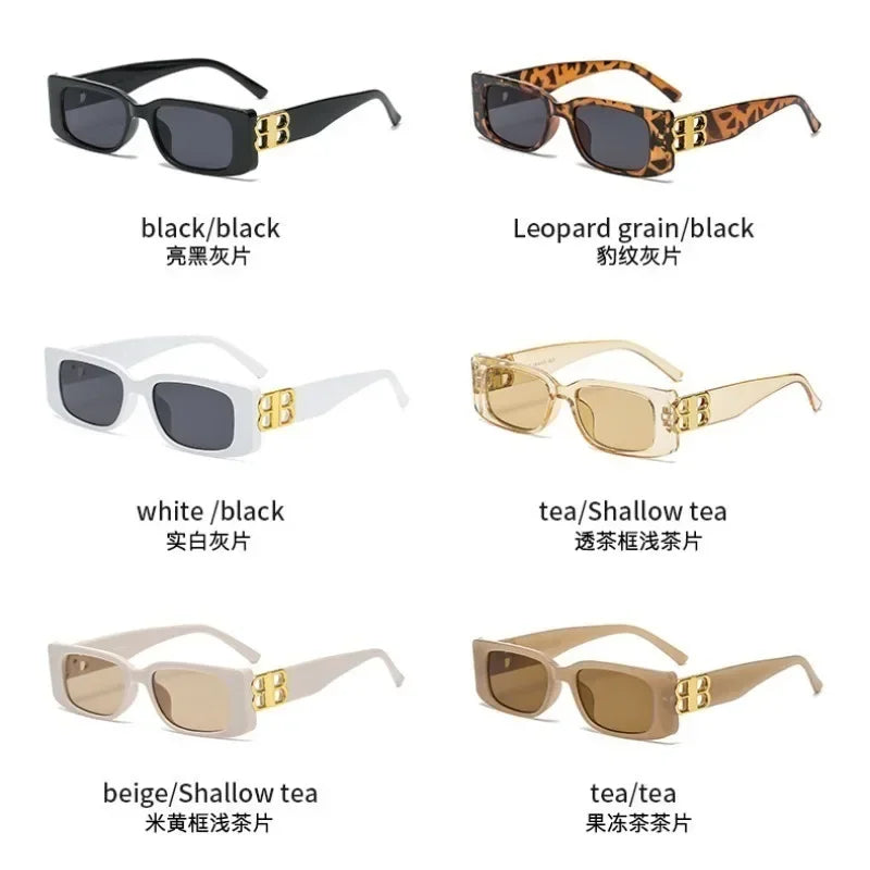 New Fashion Square Sunglasses Outdoor Women Men Small Frame Sunscreen Sunglasses Sun Shade Glasses UV400 Eyewears