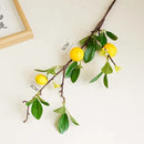 Simulation Fresh Lemon Fruit Artificial Flower Lemon Branch European Style Natural Green Plants Hotels Restaurant Decoration