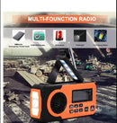 DAB/DAB+/FM Digital Radio with 5000mAh power bank Solar Emergency SOS Radio with  hand crank recharge  lamp and Torch for camp