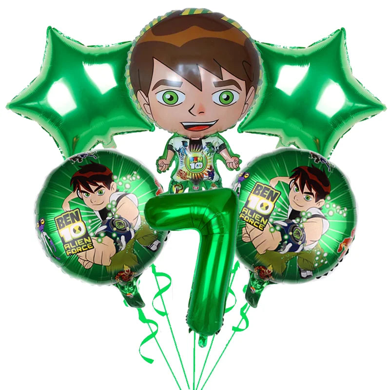 Ben-10 Party Decoration Balloon Cartoon Huge Boy Round 18 inch Balloon Birthday Party Supplies Kids Favor Baby Shower Gift